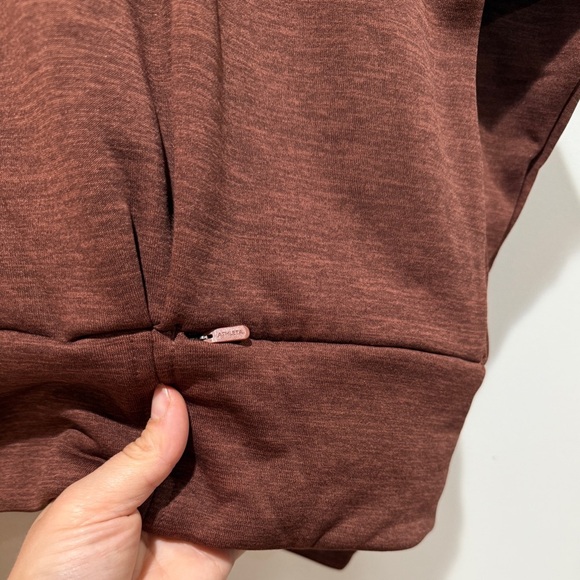 New Athleta Altitude Polartec Half Zip Sweatshirt Womens XL Mahogany Brown Fall - Picture 10 of 14